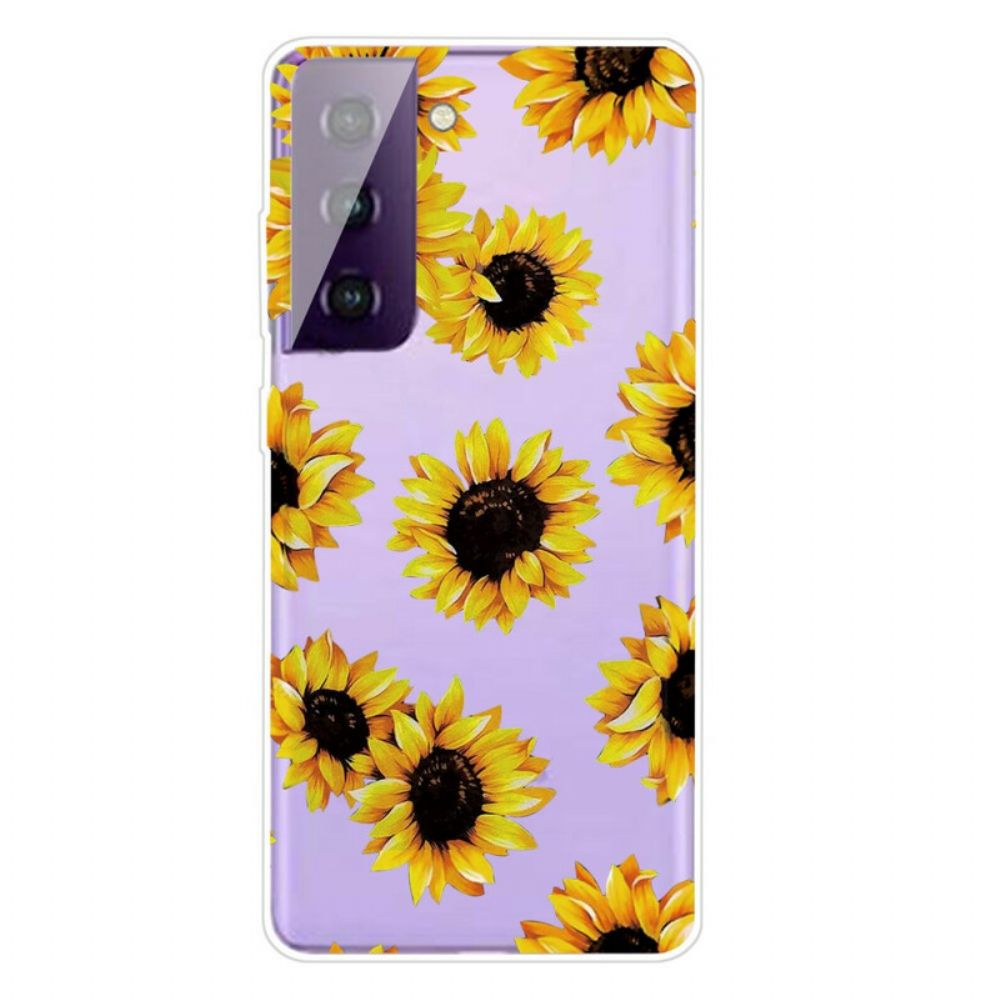 Hoesje voor Samsung Galaxy S21 5G Zonnebloemen