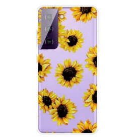 Hoesje voor Samsung Galaxy S21 5G Zonnebloemen