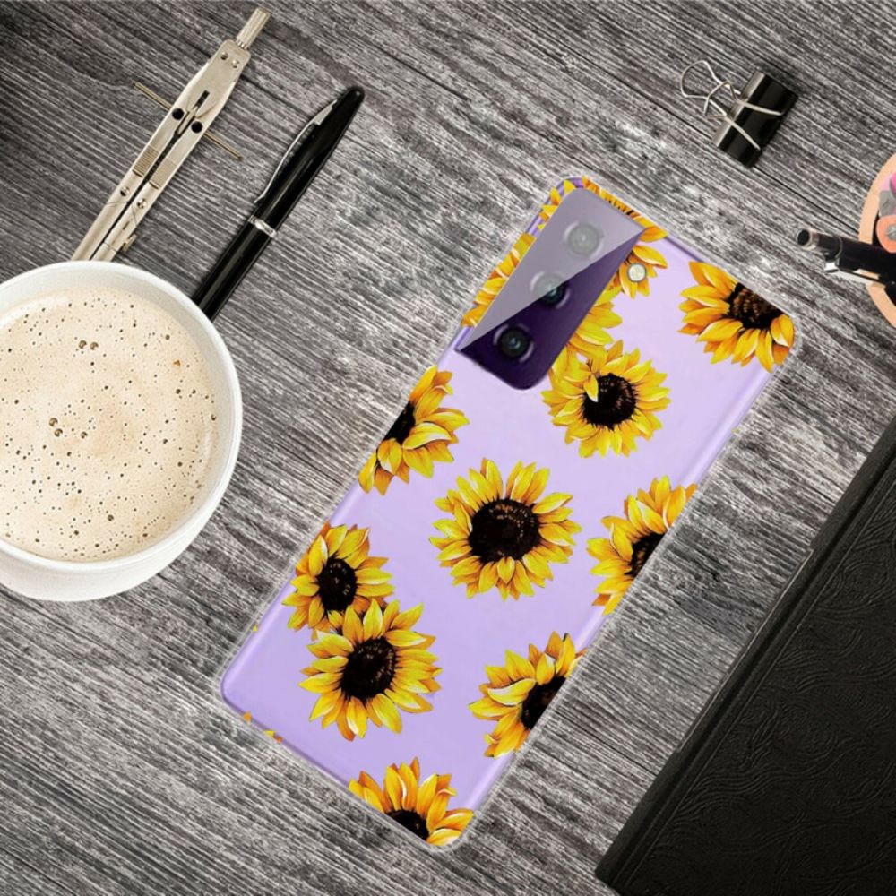 Hoesje voor Samsung Galaxy S21 5G Zonnebloemen