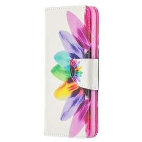 Leren Hoesje voor Samsung Galaxy S21 5G Aquarel Bloem