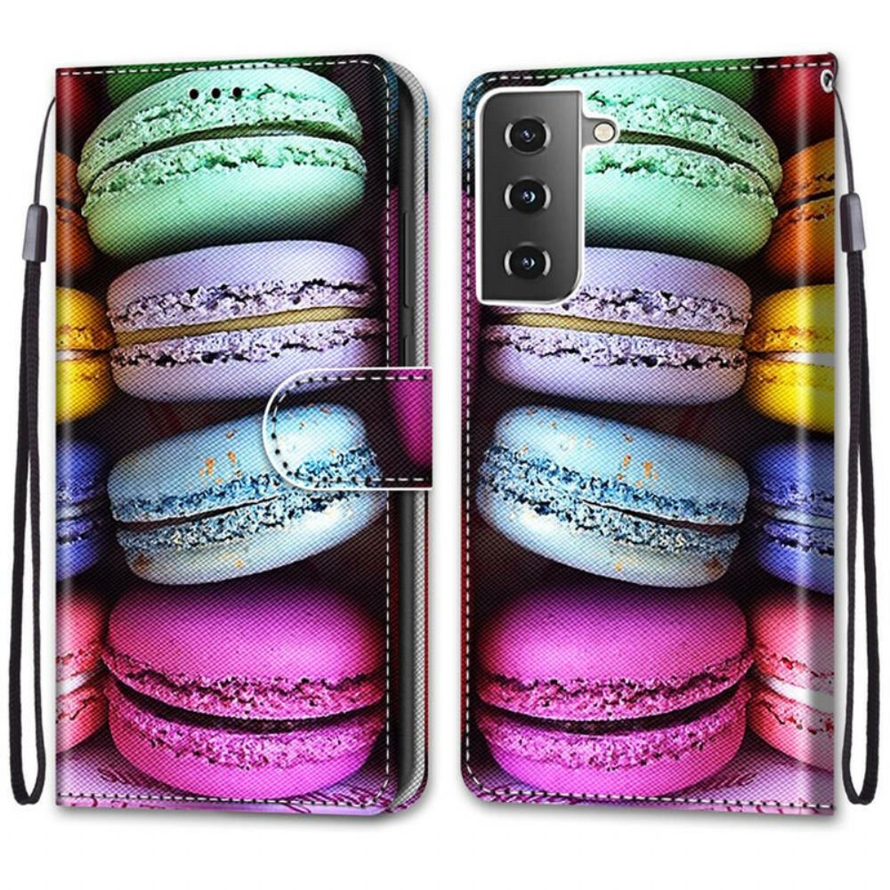 Leren Hoesje voor Samsung Galaxy S21 5G Bitterkoekjes