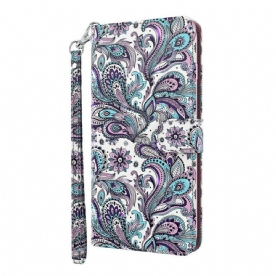 Leren Hoesje voor Samsung Galaxy S21 5G Chique Kant