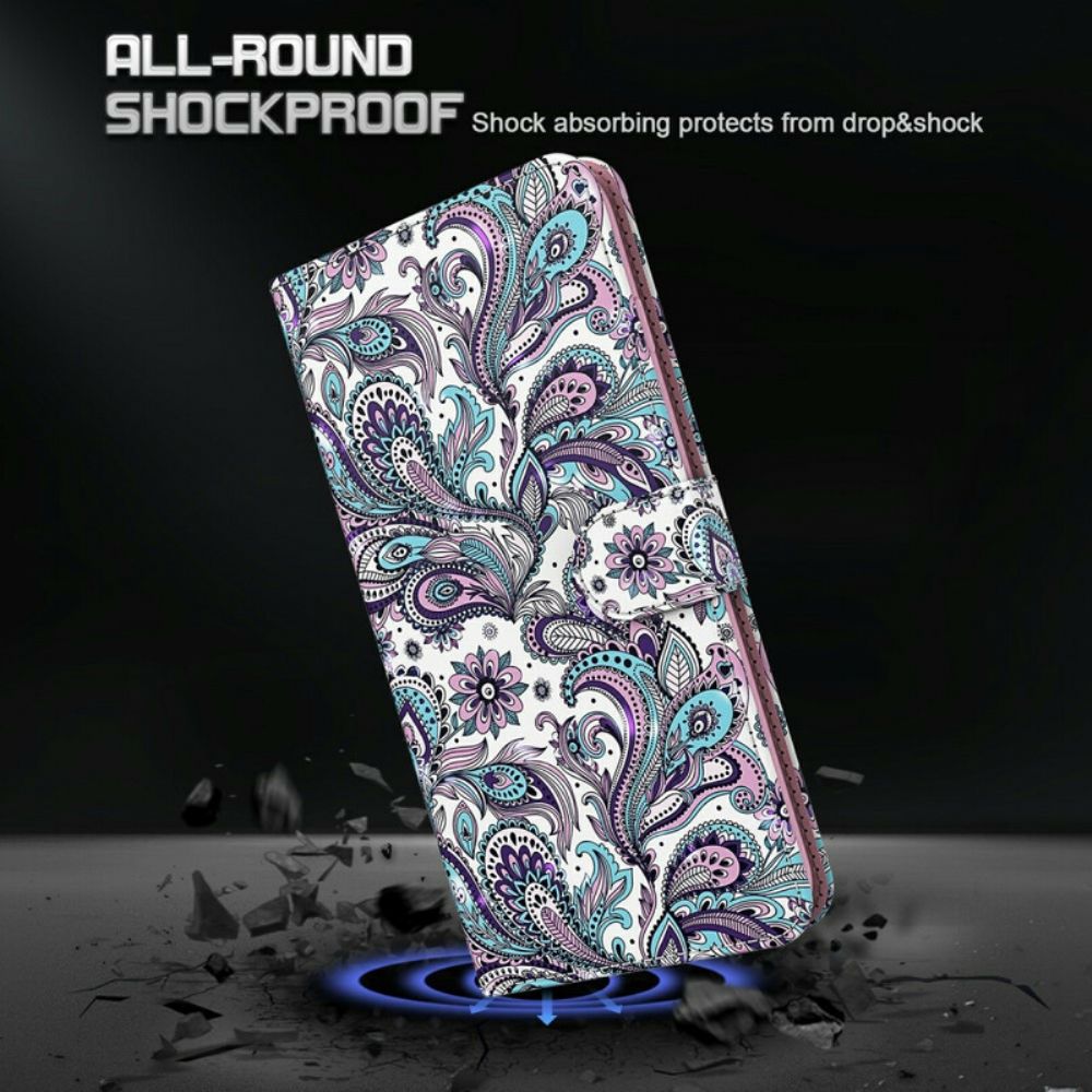 Leren Hoesje voor Samsung Galaxy S21 5G Chique Kant