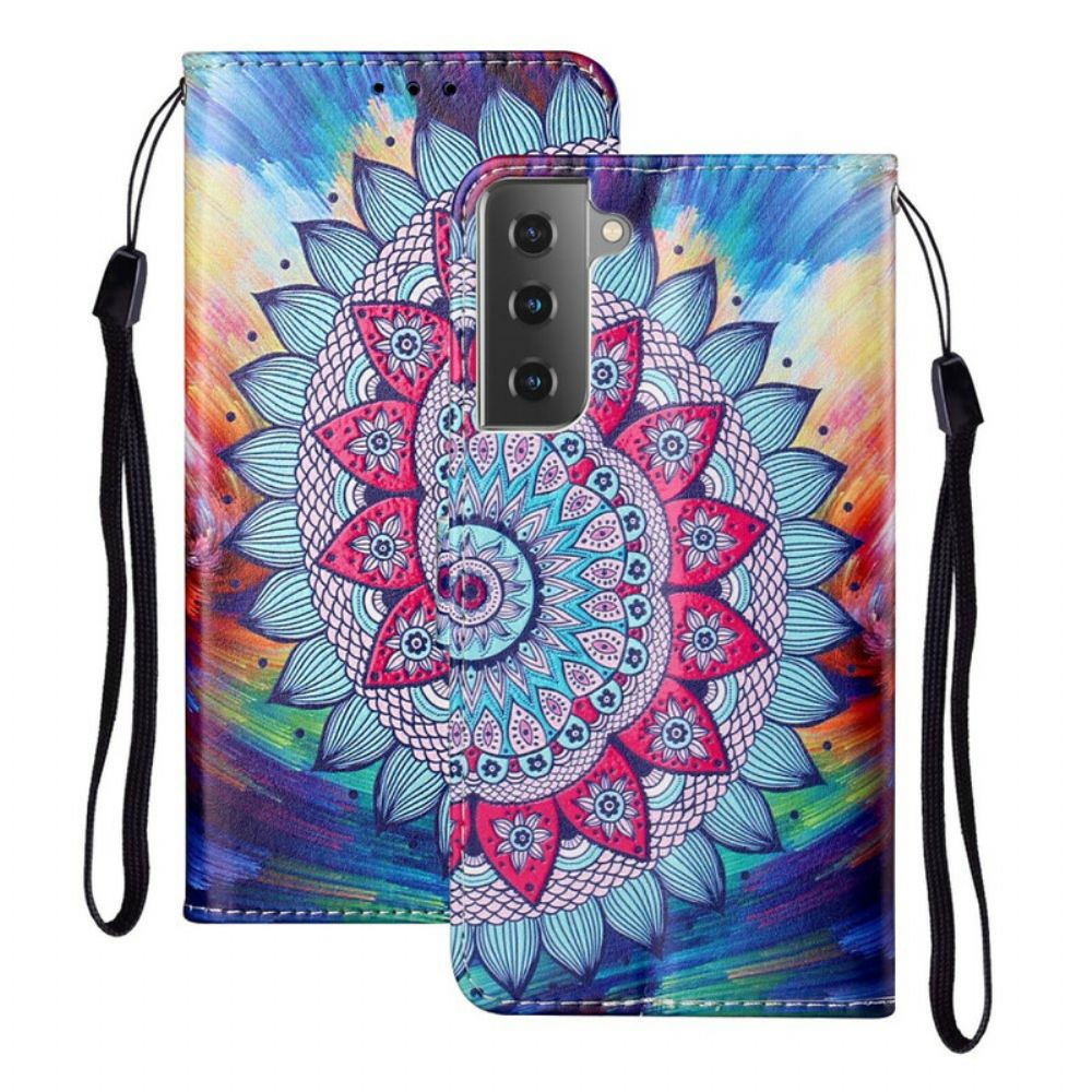 Leren Hoesje voor Samsung Galaxy S21 5G Koning Mandala