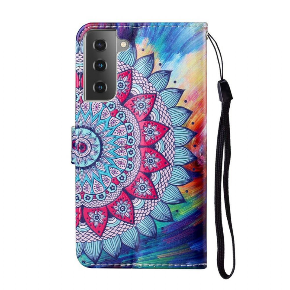 Leren Hoesje voor Samsung Galaxy S21 5G Koning Mandala