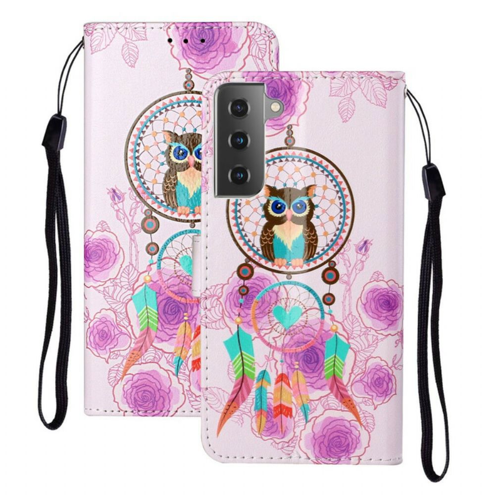 Leren Hoesje voor Samsung Galaxy S21 5G Koning Uil