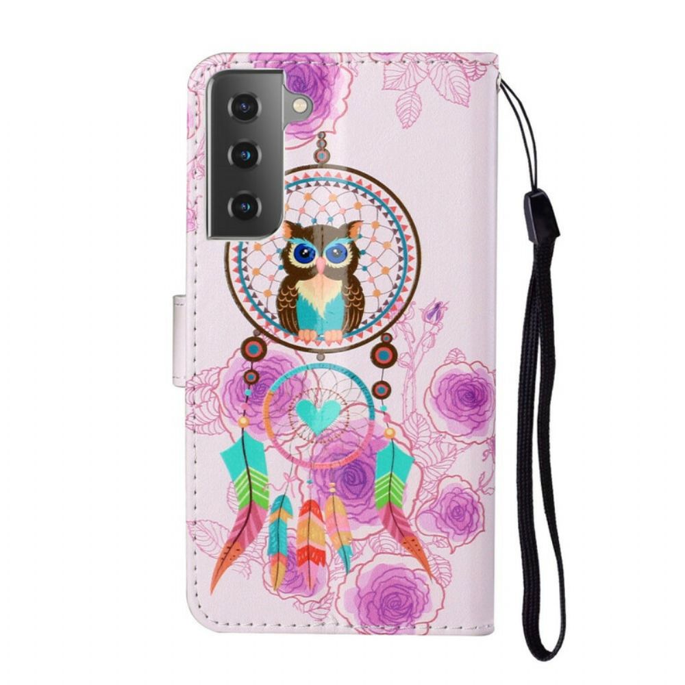 Leren Hoesje voor Samsung Galaxy S21 5G Koning Uil