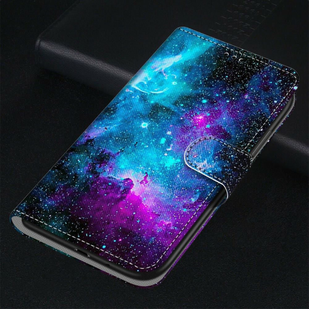 Leren Hoesje voor Samsung Galaxy S21 5G Kosmische Hemel