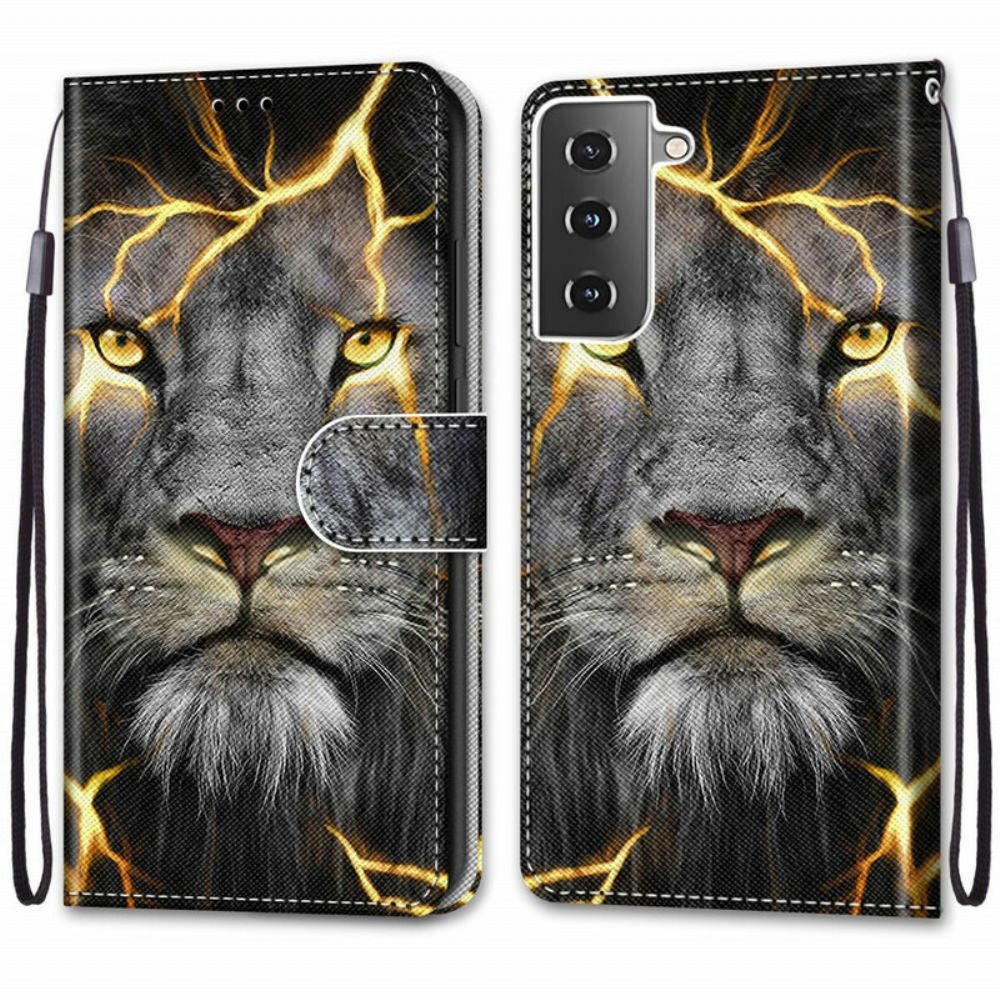 Leren Hoesje voor Samsung Galaxy S21 5G Magische Katachtige