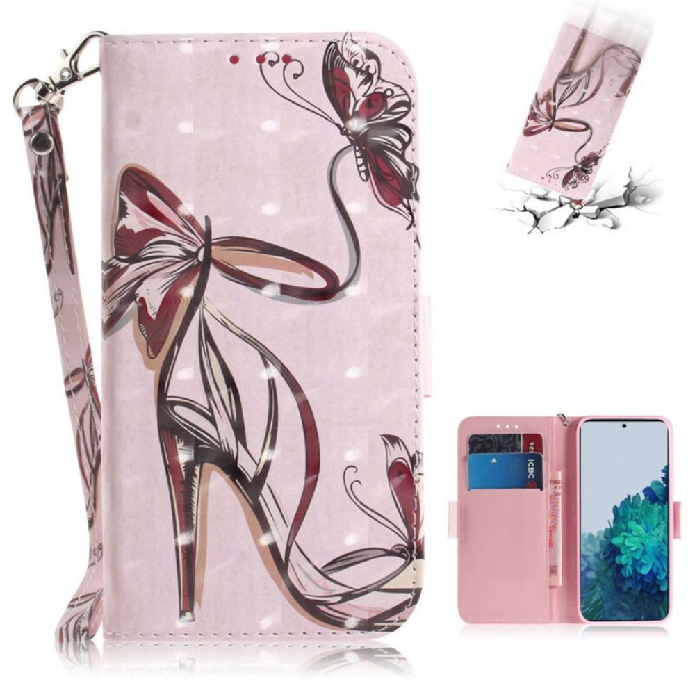 Leren Hoesje voor Samsung Galaxy S21 5G Met Ketting Bandpomp