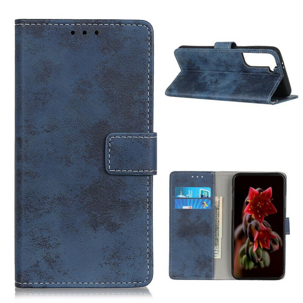 Leren Hoesje voor Samsung Galaxy S21 5G Vintage Kunstleer