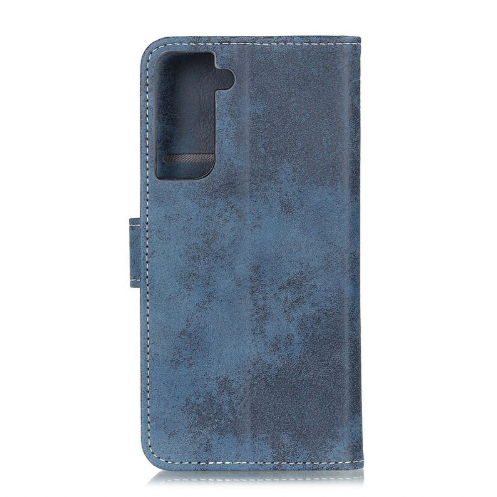 Leren Hoesje voor Samsung Galaxy S21 5G Vintage Kunstleer