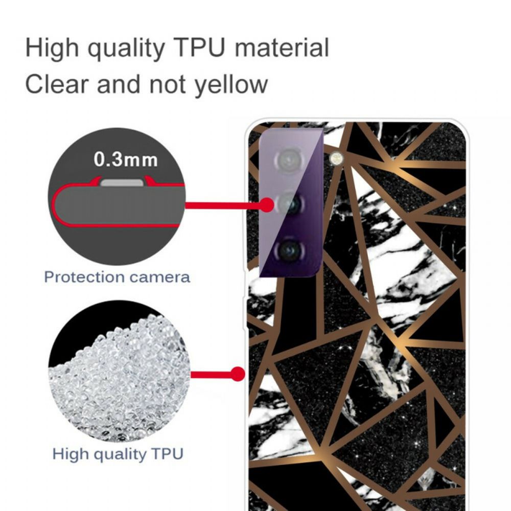 Telefoonhoesje voor Samsung Galaxy S21 5G Geometrische Marmer