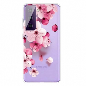 Telefoonhoesje voor Samsung Galaxy S21 5G Kleine Roze Bloemen