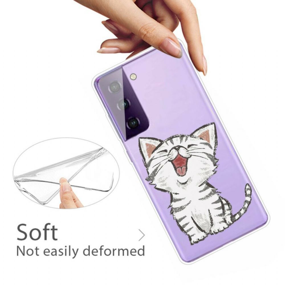 Telefoonhoesje voor Samsung Galaxy S21 5G Lieve Kat