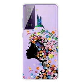 Telefoonhoesje voor Samsung Galaxy S21 5G Mooi Bloemhoofd