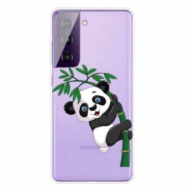 Telefoonhoesje voor Samsung Galaxy S21 5G Panda Op Bamboe