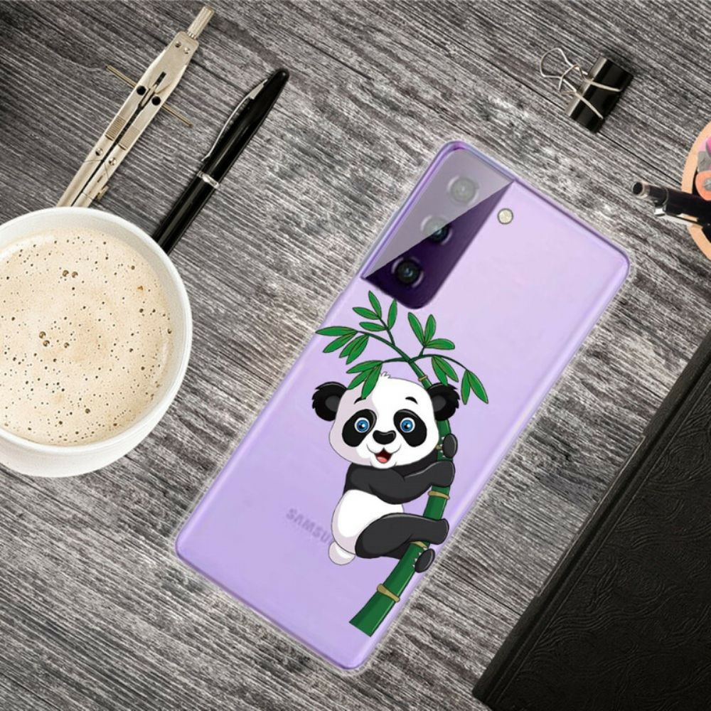 Telefoonhoesje voor Samsung Galaxy S21 5G Panda Op Bamboe