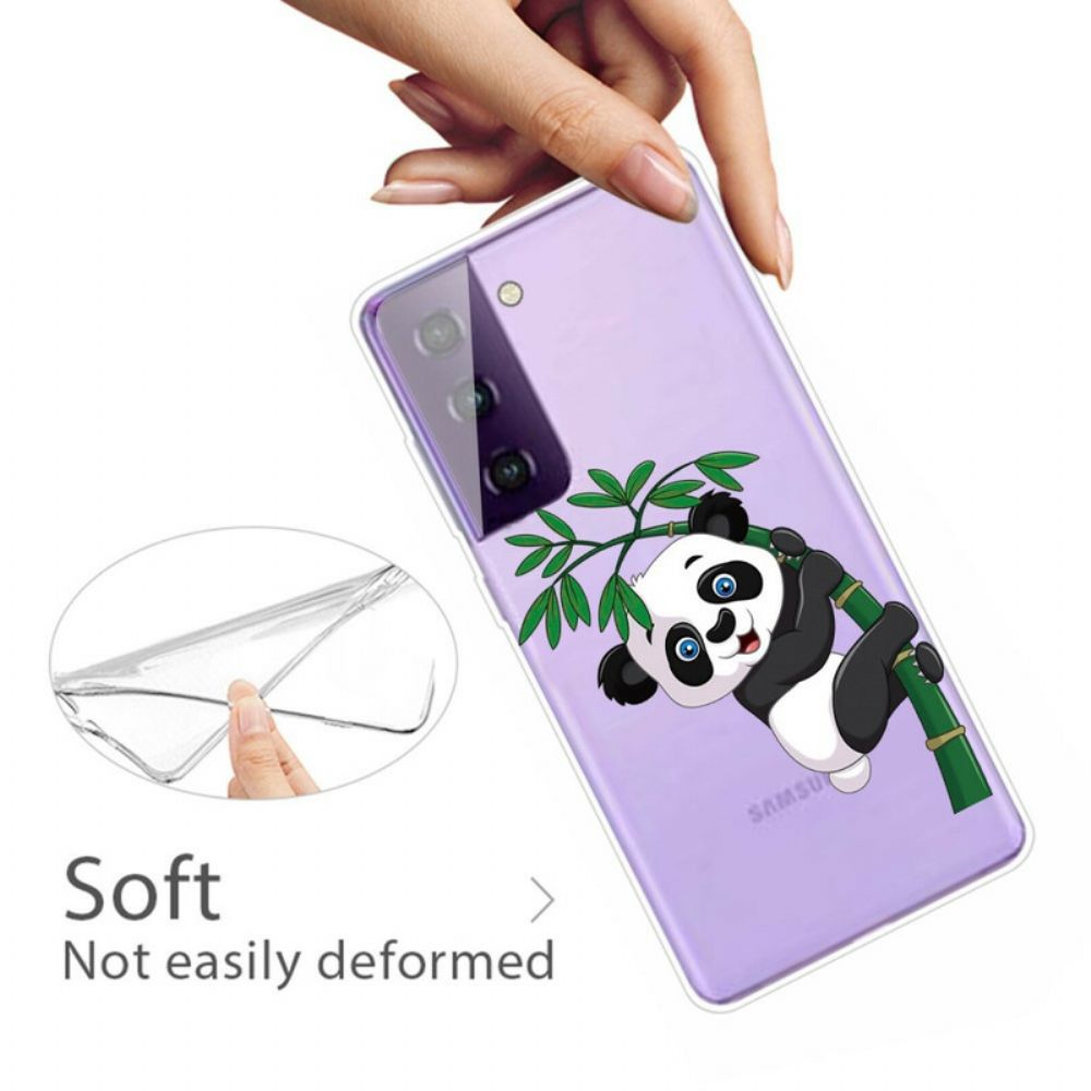 Telefoonhoesje voor Samsung Galaxy S21 5G Panda Op Bamboe