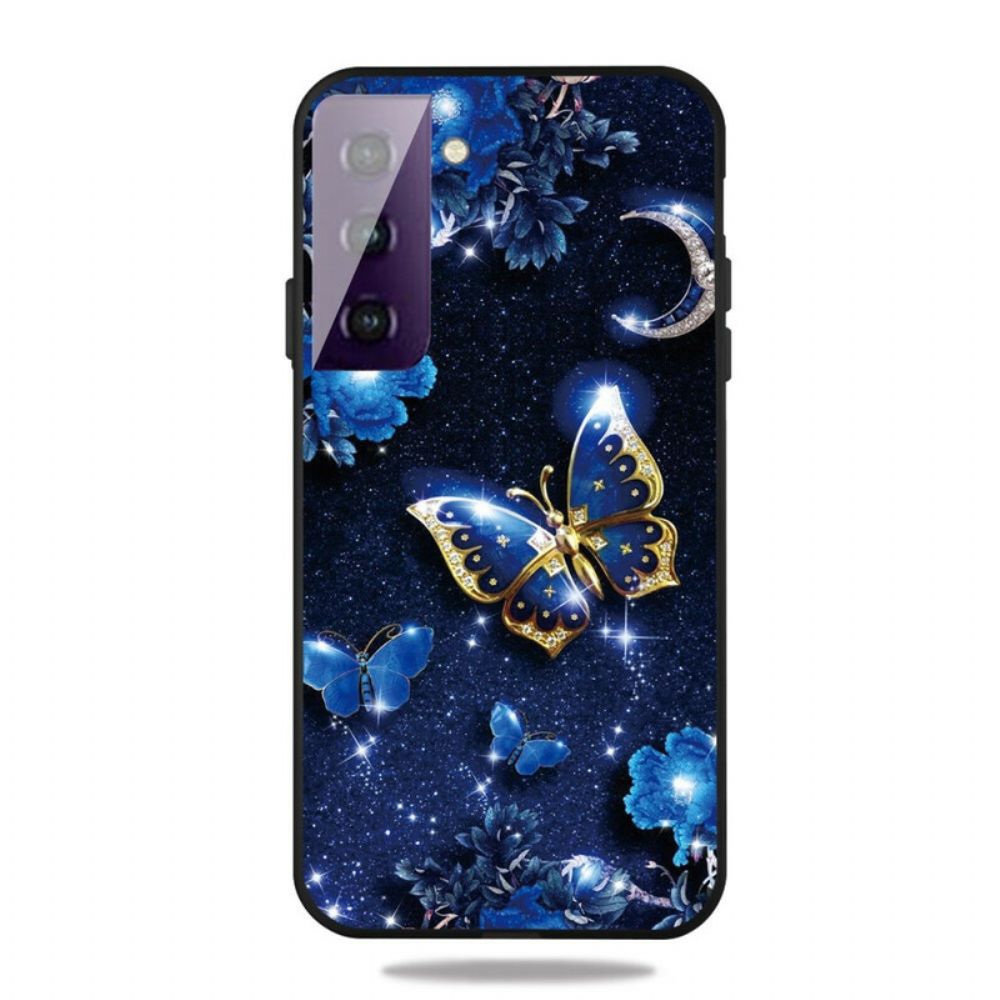 Telefoonhoesje voor Samsung Galaxy S21 5G Vlinder Bij Nacht