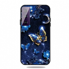 Telefoonhoesje voor Samsung Galaxy S21 5G Vlinder Bij Nacht