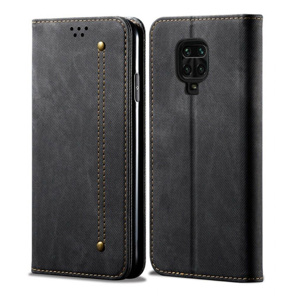 Bescherming Hoesje voor Xiaomi Redmi Note 9S / Note 9 Pro Folio-hoesje Denim Stof