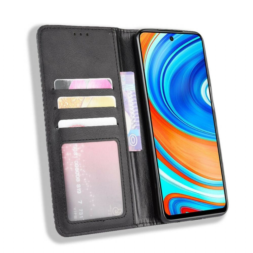 Bescherming Hoesje voor Xiaomi Redmi Note 9S / Note 9 Pro Folio-hoesje Vintage Gestileerd Leereffect