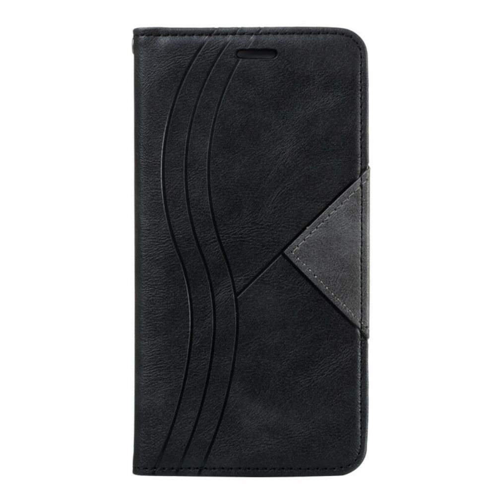 Bescherming Hoesje voor Xiaomi Redmi Note 9S / Note 9 Pro Folio-hoesje Wave Lederen Stijl