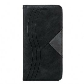 Bescherming Hoesje voor Xiaomi Redmi Note 9S / Note 9 Pro Folio-hoesje Wave Lederen Stijl