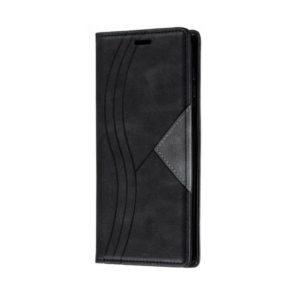 Bescherming Hoesje voor Xiaomi Redmi Note 9S / Note 9 Pro Folio-hoesje Wave Lederen Stijl