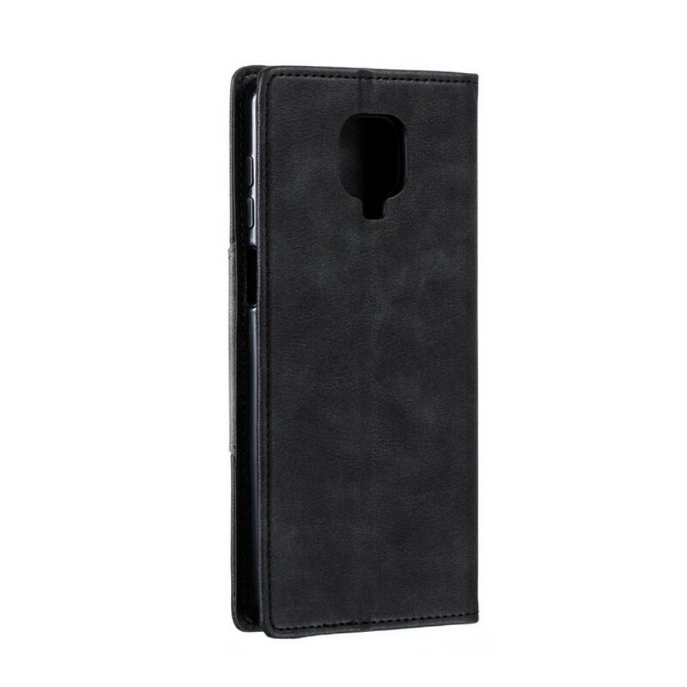 Bescherming Hoesje voor Xiaomi Redmi Note 9S / Note 9 Pro Folio-hoesje Wave Lederen Stijl