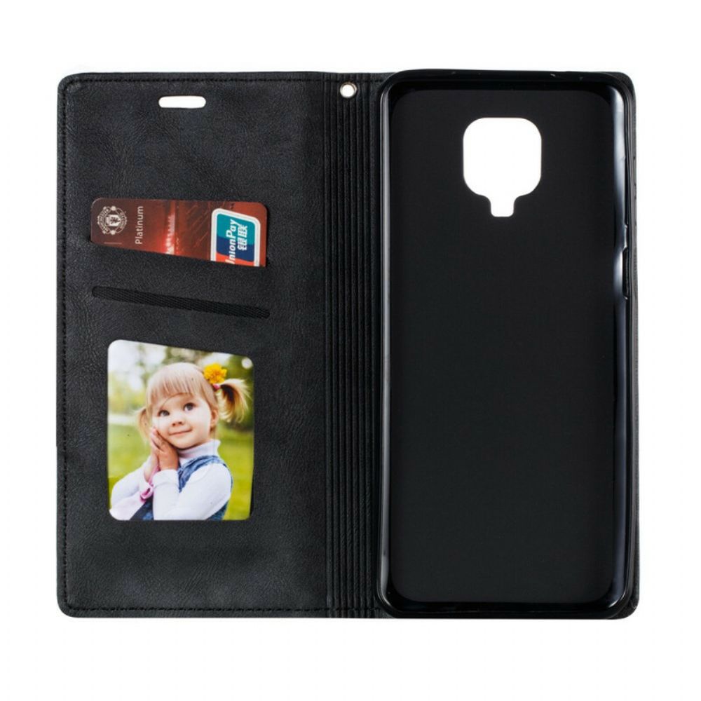 Bescherming Hoesje voor Xiaomi Redmi Note 9S / Note 9 Pro Folio-hoesje Wave Lederen Stijl