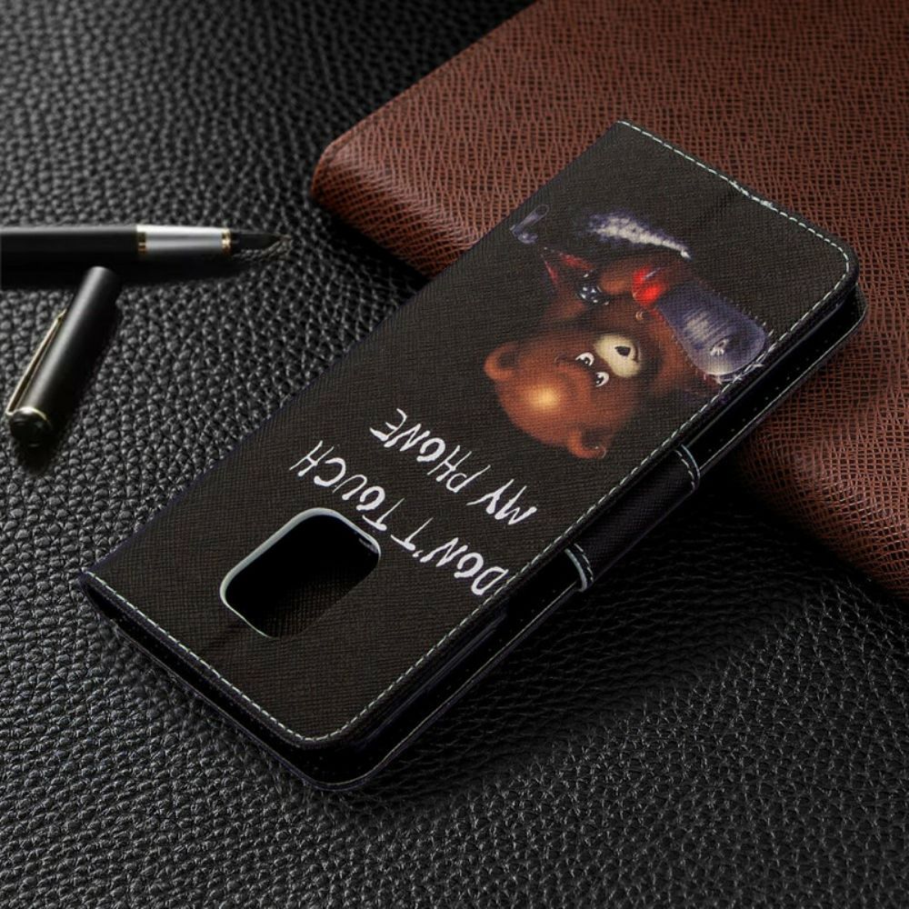 Folio-hoesje voor Xiaomi Redmi Note 9S / Note 9 Pro Gevaarlijke Beer