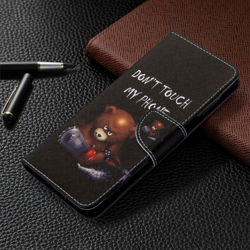 Folio-hoesje voor Xiaomi Redmi Note 9S / Note 9 Pro Gevaarlijke Beer