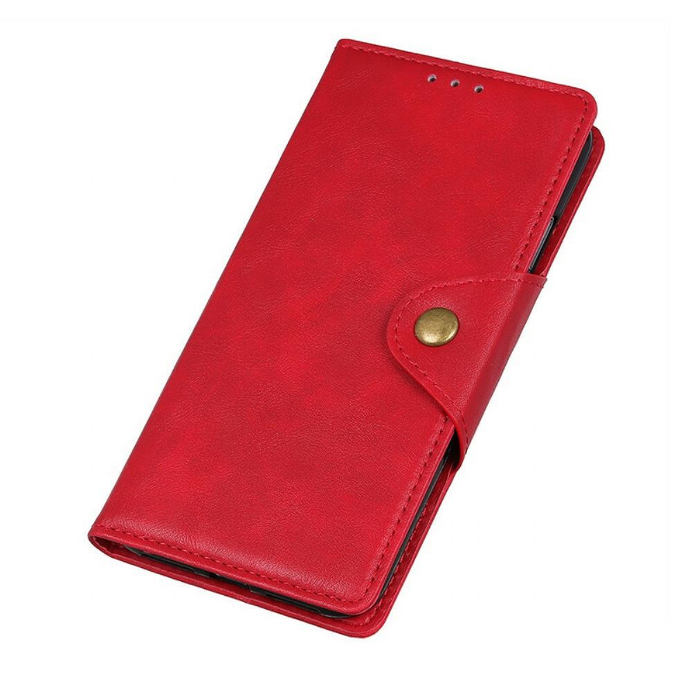 Folio-hoesje voor Xiaomi Redmi Note 9S / Note 9 Pro Knoop Van Kunstleer