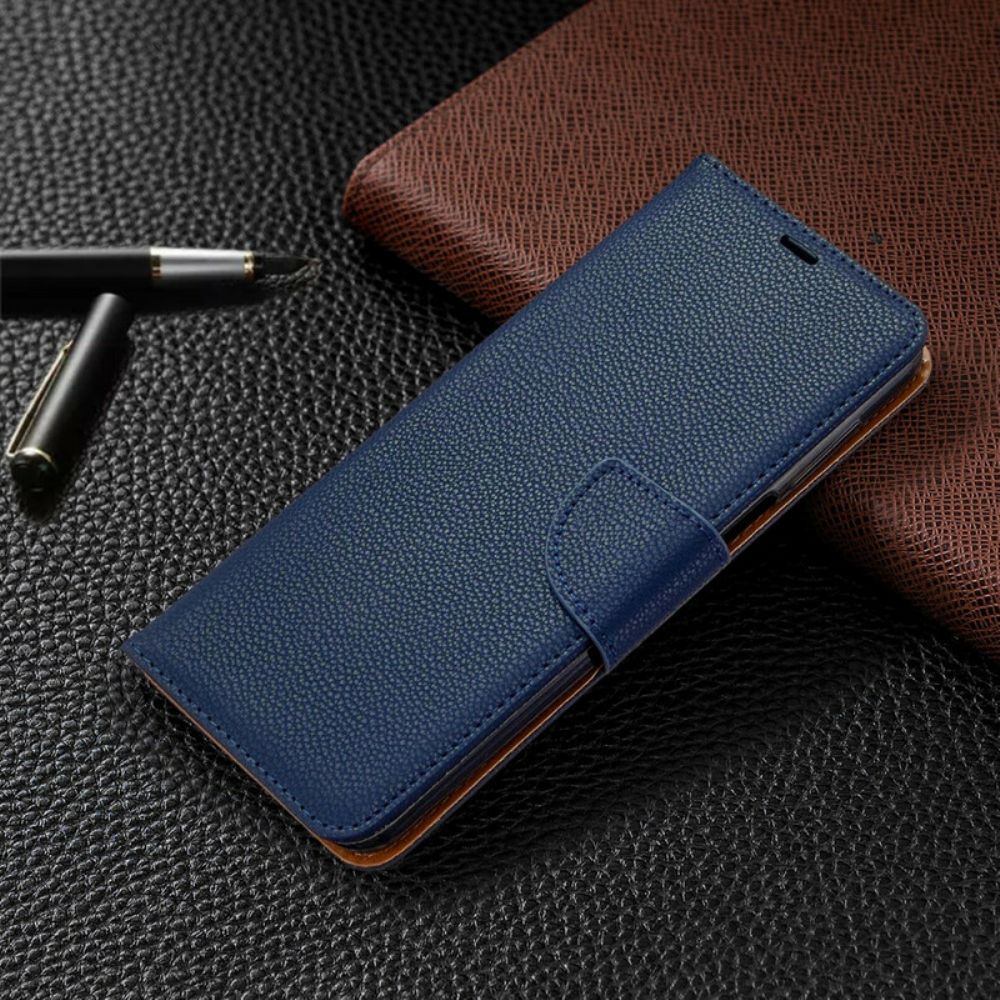 Folio-hoesje voor Xiaomi Redmi Note 9S / Note 9 Pro Litchi-leereffect