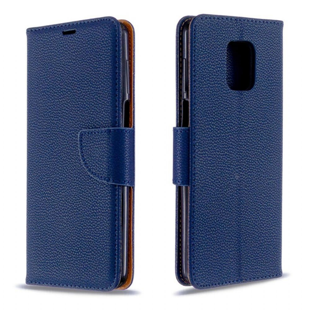 Folio-hoesje voor Xiaomi Redmi Note 9S / Note 9 Pro Litchi-leereffect