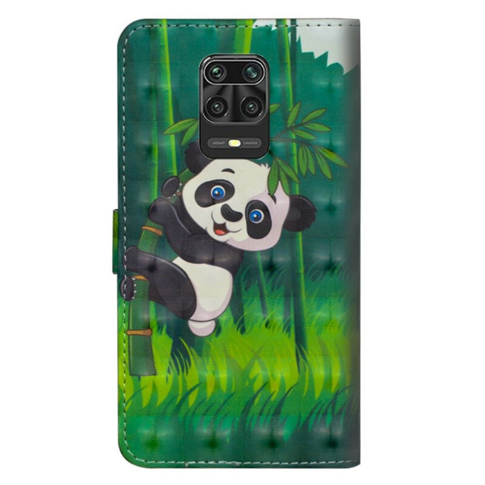 Folio-hoesje voor Xiaomi Redmi Note 9S / Note 9 Pro Panda En Bamboe