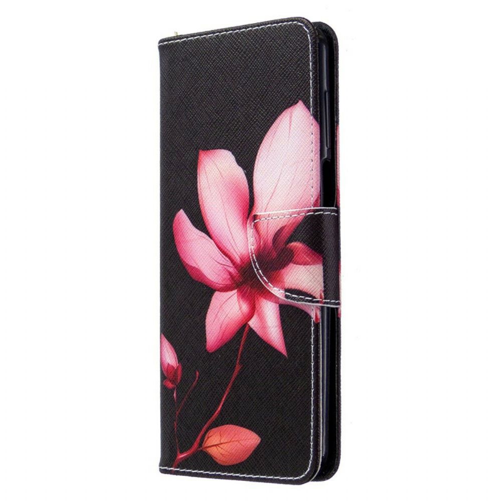 Folio-hoesje voor Xiaomi Redmi Note 9S / Note 9 Pro Roze Bloem