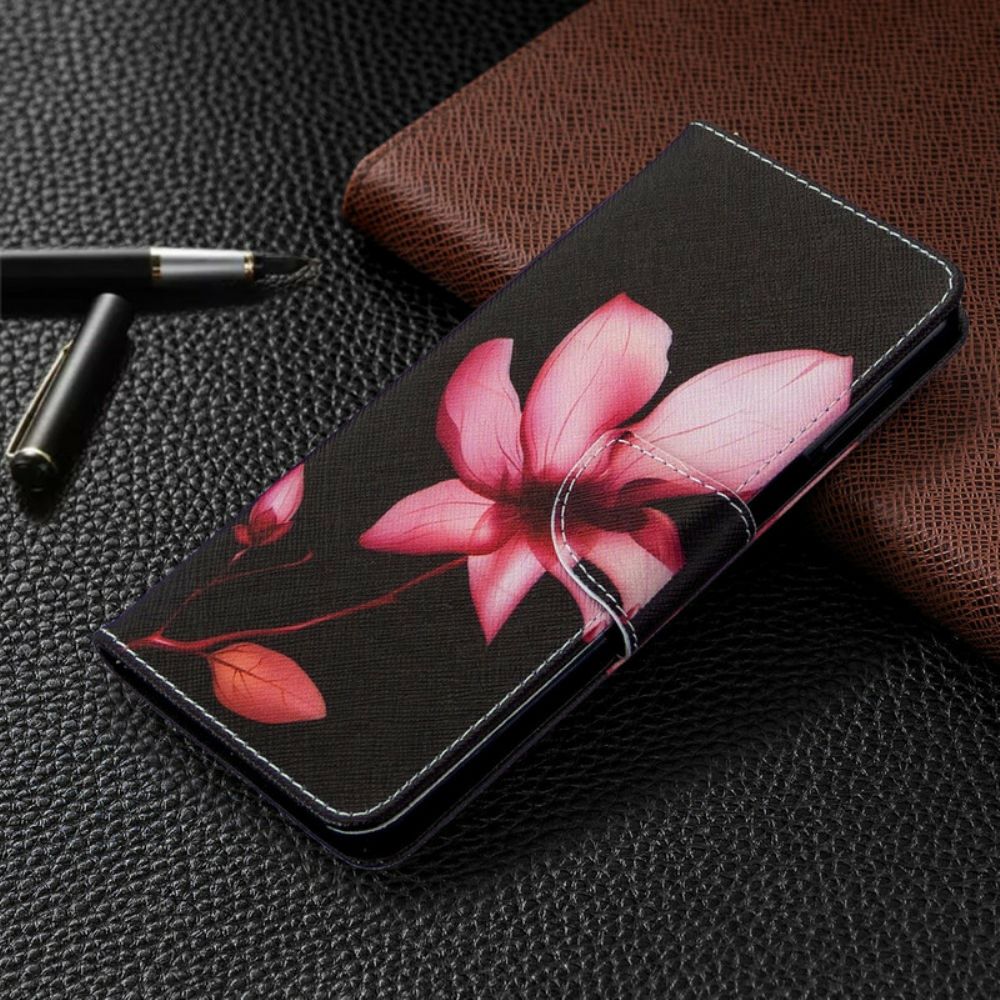 Folio-hoesje voor Xiaomi Redmi Note 9S / Note 9 Pro Roze Bloem