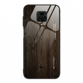 Hoesje voor Xiaomi Redmi Note 9S / Note 9 Pro Houtdesign Gehard Glas