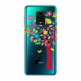 Hoesje voor Xiaomi Redmi Note 9S / Note 9 Pro Kat Onder De Gekleurde Boom