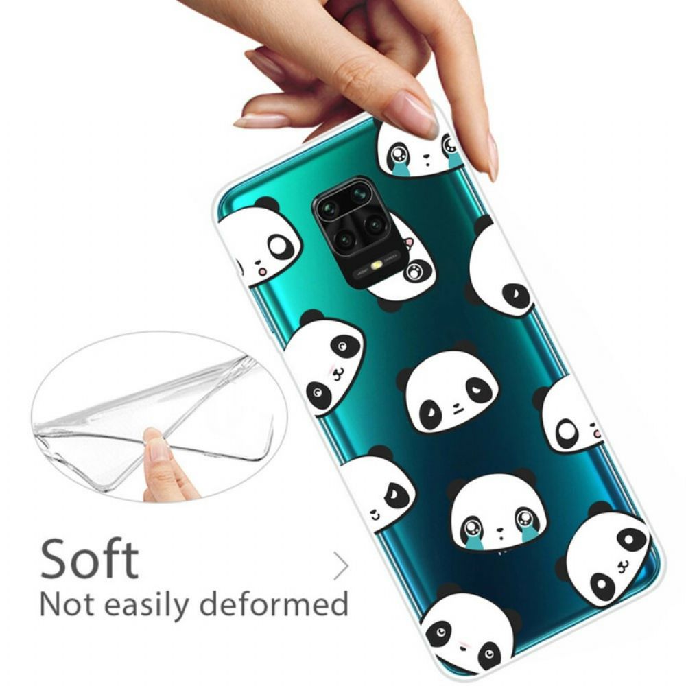 Hoesje voor Xiaomi Redmi Note 9S / Note 9 Pro Sentimentele Panda's