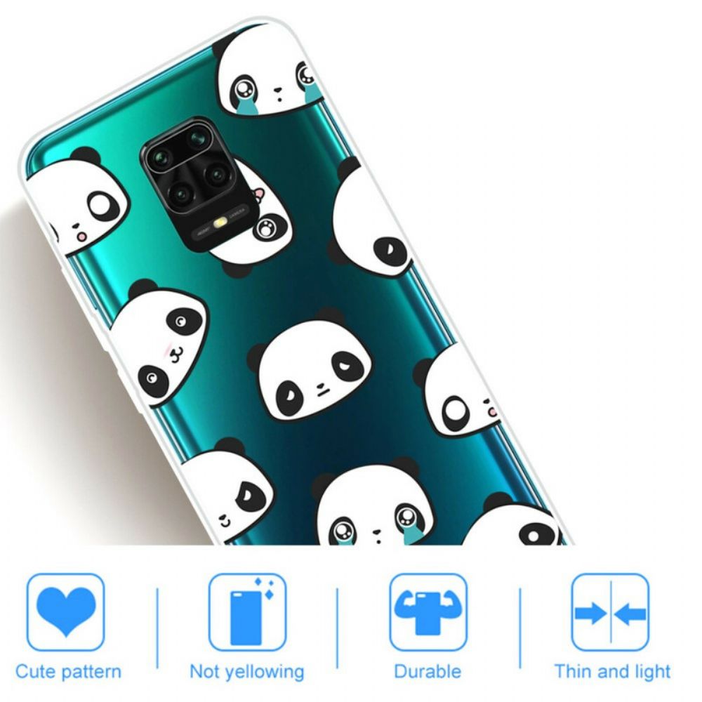 Hoesje voor Xiaomi Redmi Note 9S / Note 9 Pro Sentimentele Panda's