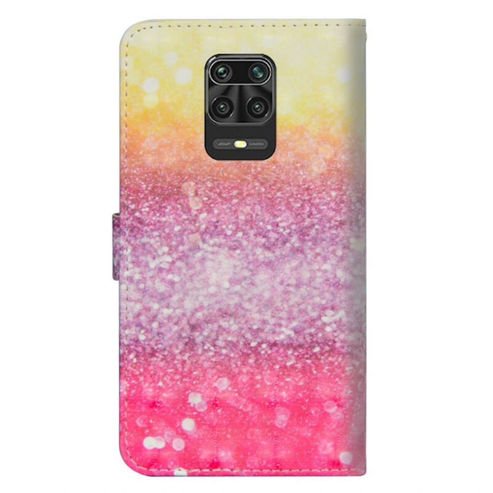 Leren Hoesje voor Xiaomi Redmi Note 9S / Note 9 Pro Glitterverloop