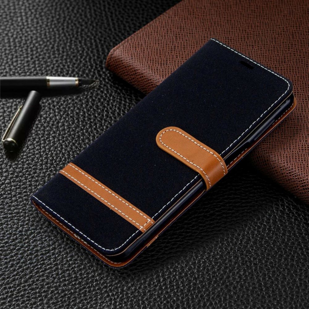 Leren Hoesje voor Xiaomi Redmi Note 9S / Note 9 Pro Met Ketting Band Met Stof En Leereffect