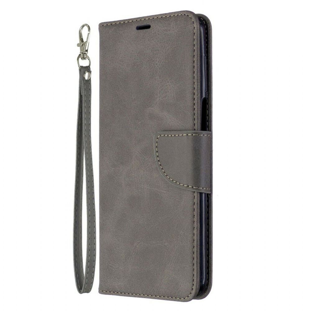 Leren Hoesje voor Xiaomi Redmi Note 9S / Note 9 Pro Met Ketting Leren Bandstijl