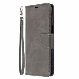 Leren Hoesje voor Xiaomi Redmi Note 9S / Note 9 Pro Met Ketting Leren Bandstijl