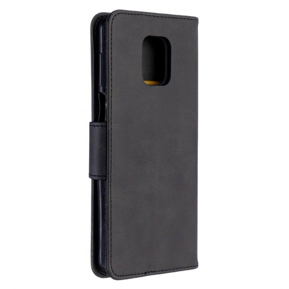 Leren Hoesje voor Xiaomi Redmi Note 9S / Note 9 Pro Met Ketting Leren Bandstijl