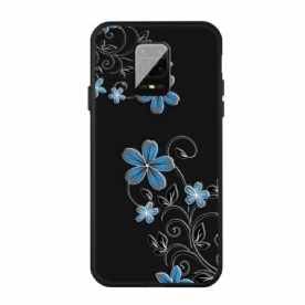 Telefoonhoesje voor Xiaomi Redmi Note 9S / Note 9 Pro Blauwe Bloemen